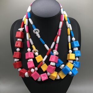 New old stock vintage plastic acrylic colorful necklaces PICK colorful statement
